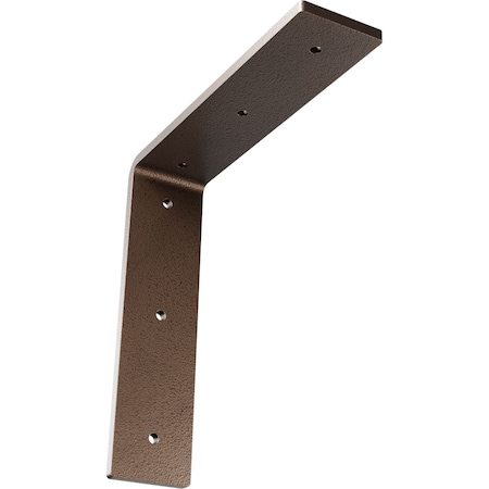 Ekena Millwork Hamilton Steel Bracket, Hammered Dark Bronze 2"W x 8"D x 8"H BKTM02X08X08HAHDB